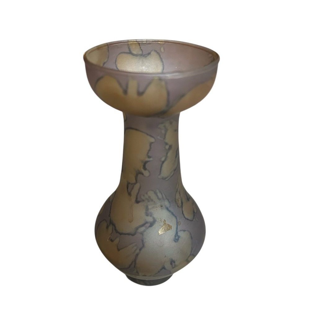 Vintage ILANIT Vase Art Glass Hand Painted Made In Jerusalem